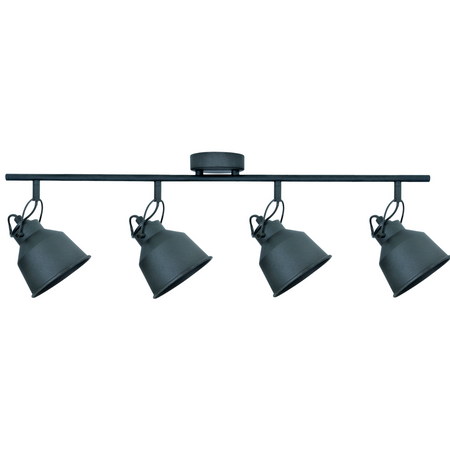 Wand- &amp; Deckenstrahler 4x E14 Schwarz NIKO Sanico Goldlux