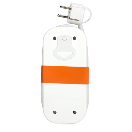 FlowFlexer Orange 2x230V + USB-A/USB-C 16A 3680W 1,4m Verlängerungskabel mit Erdung Kobi