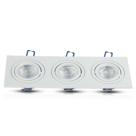 Deckeneinbauleuchte 3xGU10 quadratisch weiß VT-784 V-TAC