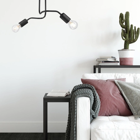 Deckenleuchte CHARLIE 2xE27 Schwarz LM-2.120 Lamkur