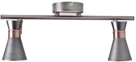 MILENO Deckenleuchte Leuchte 2xGU10 Silber Kupfer 37cm Kanlux