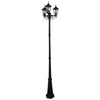 Garten Park Stehlaterne Lampe LIGURIA GOLDLUX (Polux) 3X E27 schwarz 2.5m