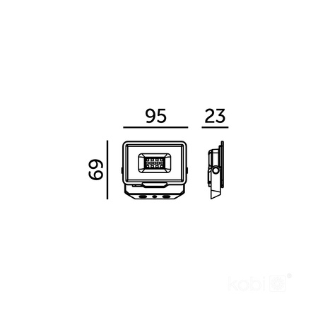 LED Fluter 10W 800lm 4000K IP65 Schwarz LED2B KOBI MH