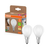 2x LED-Lampe P45 Ball E14 2.2W = 40W 470lm 2700K Warm 330° 214lm/W CLASSIC ENERGY EFFICIENCY Osram