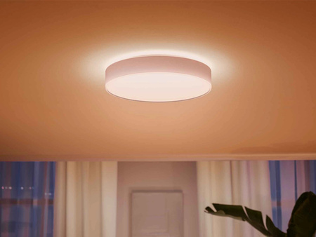 LED Plafond Deckenleuchte Enrave Weiß 33.5W 42.5cm CCT PHILIPS HUE Bluetooth + Dimmschalter