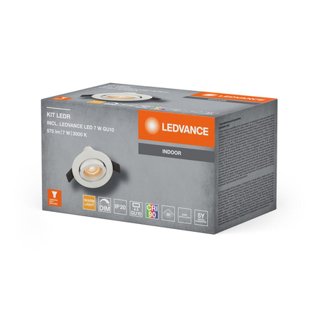 LED Panel Flush Mount GU10 8.3W 575lm CCT Dimmbare LED Spot Weiß Kit Ledvance