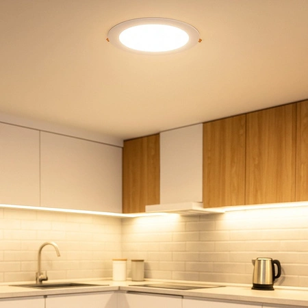 LED-Deckenleuchte Panel 12W 960lm 4000K neutralweiß Einbau Rund Weiß Proma Masterled