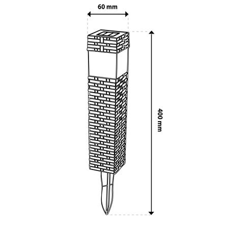 Solar-LED-Lampe, Solar Gartenleuchten mit Dämmerungssensor IP44 4000K PASCAL LUMILED