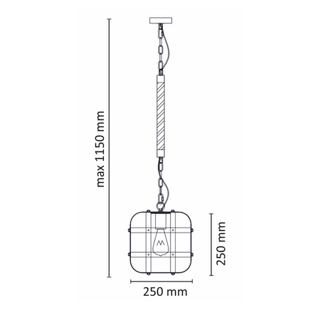 SUFFICATE Hängelampe E27 Schwarz-gold GOLDLUX (Polux)