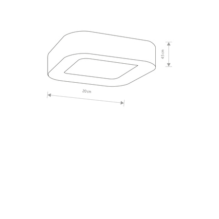 Outdoor-Decken-Gartenleuchte PUEBLA LED 9513 IP54 12W 3000K Decke Graphit Nowodvorski