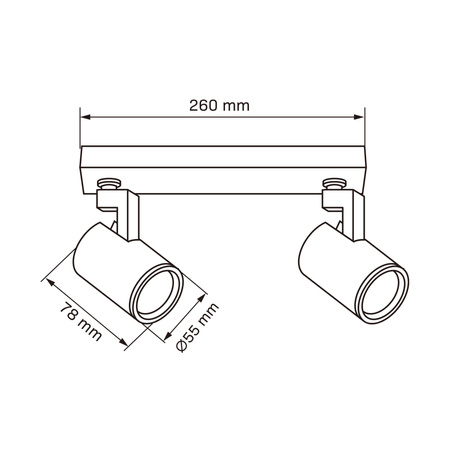 Wand- und Deckenstrahler 2x GU10 Weiß LYNX Sanico Goldlux