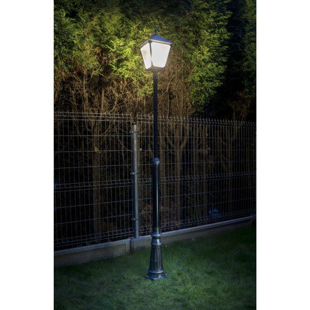 Outdoor Garten Lampenmast LATERNE E27 Retro Quadrat OGMWN 1 BD KW 200-300cm schwarz Su-Ma