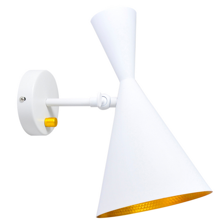 Wandlampenreflektor für LED E27 MODERN W306-C Weiß und Gold - GOLDLUX (Polux)