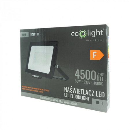 LED-Flutlicht Reflektor 50W 4500lm 4000K Neutral IP65 NL-1 Ecolight