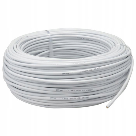 Drahtkabel OWY H05VV-F 300/500V 2x2,5mm Weiß 1m ELEKTROKABEL