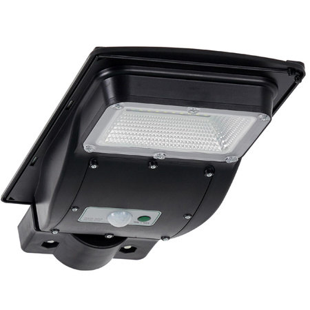 LED Fluter 120-250lm 6000K IP65 3W Solar Schwarz mit Bewegungs- und Dämmerungssensor + Fernbedienung STREET-3 GOLDLUX (Polux)