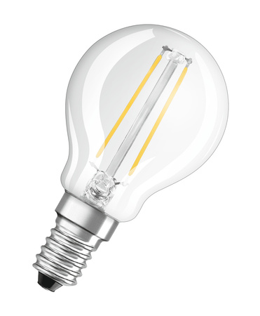 LED Lampen P45 E14 2.5W = 25W 250lm 2700K Warmweiß FILAMENT LEDVANCE