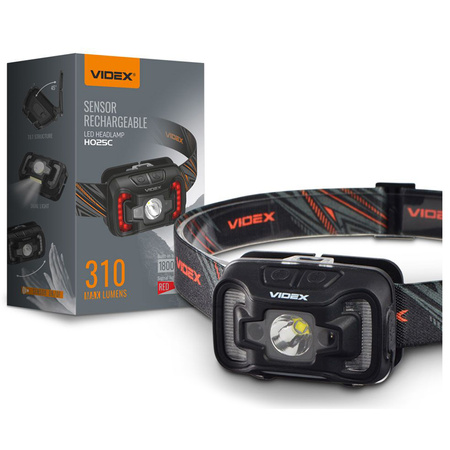 Wiederaufladbare LED-Scheinwerfer Touch Sensor 5W + COB 310lm 5000K H025C VIDEX