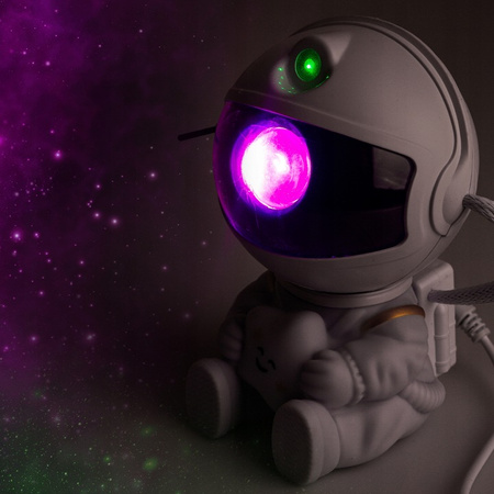 Kinder Astronaut dekorative Nacht Stern Projektor Lampe LED 5W RGB 170° Ein/Aus Schalter Weiß Masterled