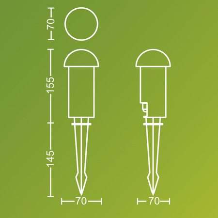 3x LED 30cm außen PIPE Lampe 1.5W 180lm 2700K Edwina Philips