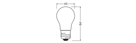 LED-Lampe P45 E27 3.4W = 40W 470lm 2700K Warm 300° Leistungsklasse Ledvance