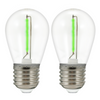 LED Lampen E27 FILAMENT 0,3W Grün für Girland PARTY GOLDLUX (Polux) SET OF 2 PACK.