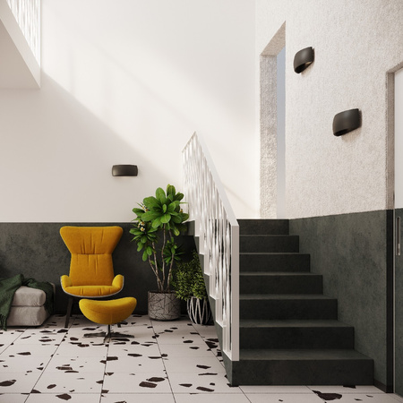 LED-Wandleuchte PONTIUS G9Wandleuchte halbrund Keramik Schwarz SOLLUX