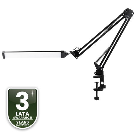 Schreibtischlampe LED 12W, Zeichentisch-Schreibtischlampe CCT USB Dimmbar Schwarz COSMI LUMILED