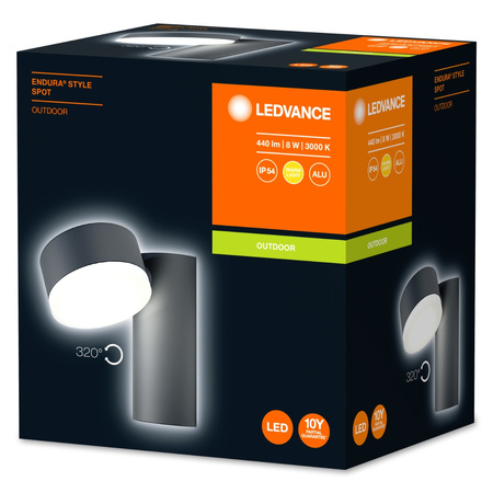 Wandleuchte Außenfassadenleuchte beweglich 8W 440lm 3000K Endura Style Spot LEDVANCE