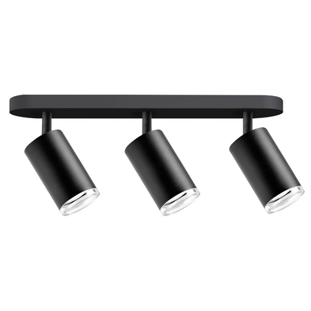 Wand- und Deckenstrahler Leuchte 3x GU10 Schwarz IP44 TURYN Sanico Goldlux