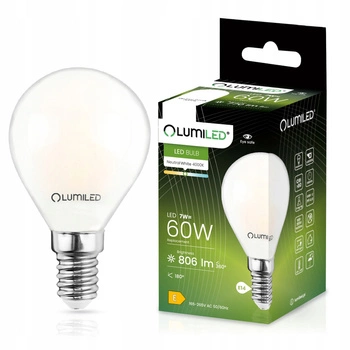 LED Lampen E14, Glühbirne P45 7W = 60W 770lm 360° 4000K neutral Milch Glühfaden LUMILED