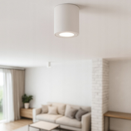 Aufputz Halogen Tuba Reflektor Spot GU10 IP54 Rund Weiß Masterled