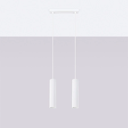 Decke Hängelampe Tuba Spot 2x GU10 Weiß Carbon Deep Space SL.1536 Sollux