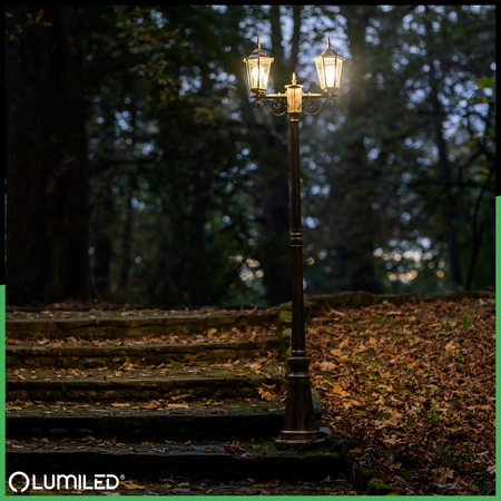 Gartenleuchte E27, Dekorative Außenlaterne 200cm BELLIS LUMILED