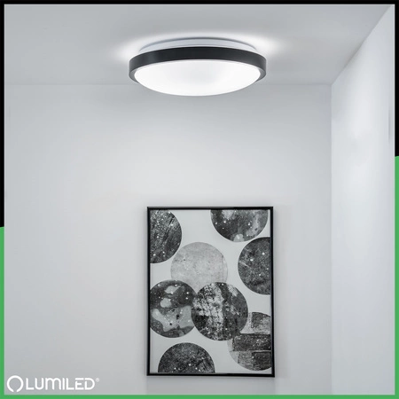 LED-Deckensegel 2x E27 DUALIO Rund IP44 30cm LUMILED