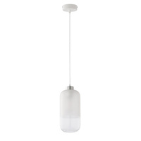 MARCO SILVER Pendelleuchte Deckenleuchte Glasüberhang Weiß und Silber Minimalistisch E27 3356 TK Lighting