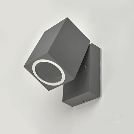 LED-Gartenleuchte QUAZAR 15 GU10 IP44 KOBI ALUMINIUM GRAU