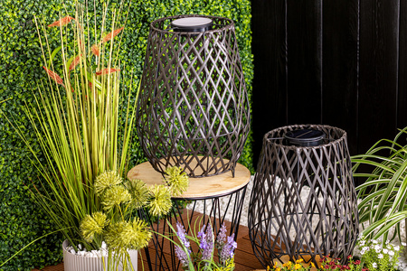 LED Solarlampe Outdoor Garten Standlaterne 3000K IP44 35cm Dämmerungssensor