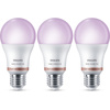 3x LED-Glühbirne E27 8.8W = 60W WHITE + RGB SMART WiFi Philips WiZ
