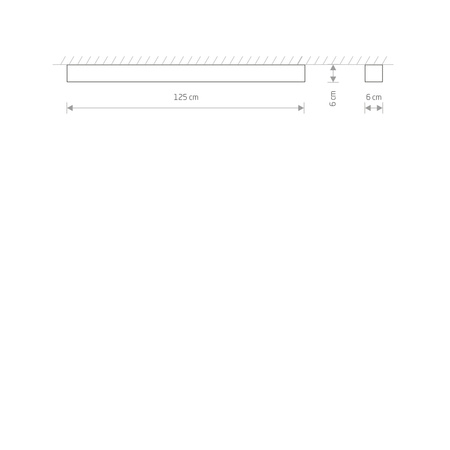 SOFT Deckenleuchte 7524 Nowodvorski Graphit LED Tube T8 120x6 Modern