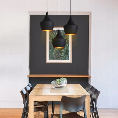 Masterled Deckenleuchte Hängelampe E27 Schwarz Gold Karo