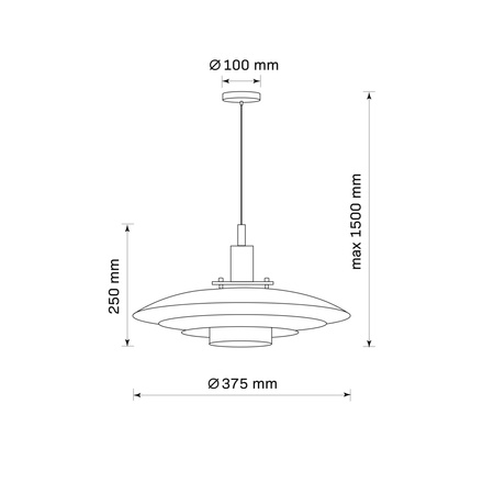 Decke Hängelampe E27 Weiß Chrom Taylor Sanico Goldlux