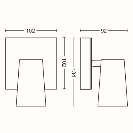 LED-Deckenleuchte PAISLEY GU10 Reflektor bewegliche Leuchte Grau PHILIPS