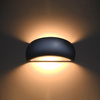 LED-Wandleuchte PONTIUS G9Wandleuchte halbrund Keramik Grau SOLLUX