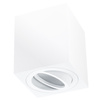 Halogen-Aufbauleuchte GU10, Aufbauspot 84mm beweglich Quadrat Tube Weiß AMAT-M LUMILED