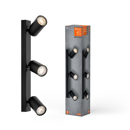 LED-Wandleuchte Spot 3-Punkt dimmbar 10.2W GU10 Schwarz LEDVANCE