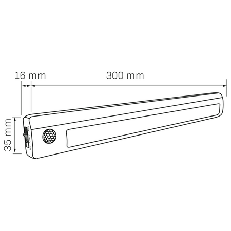 LED-Möbel-Unterbauleuchte mit Bewegungssensor 140lm Selbstklebend Batterie Weiß GOLDLUX (Polux)