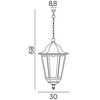 Outdoor-Hänge-LED-Gartenlampe Retro Maxi K 1018/1/BD E27 Su-Ma