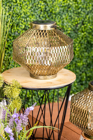 LED-Solarlampe Laterne Garten Glühfaden LATERNE hängend Metall Kupfer