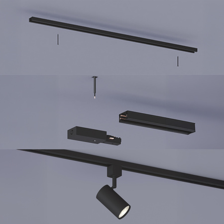 Dual Power Connector für LED-Beleuchtungsschienen Einphasig Schwarz EasyLink Philips